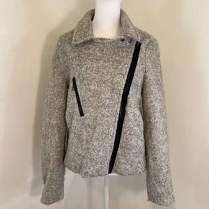Le Lis wool-blend Moto Style Jacket Size Large